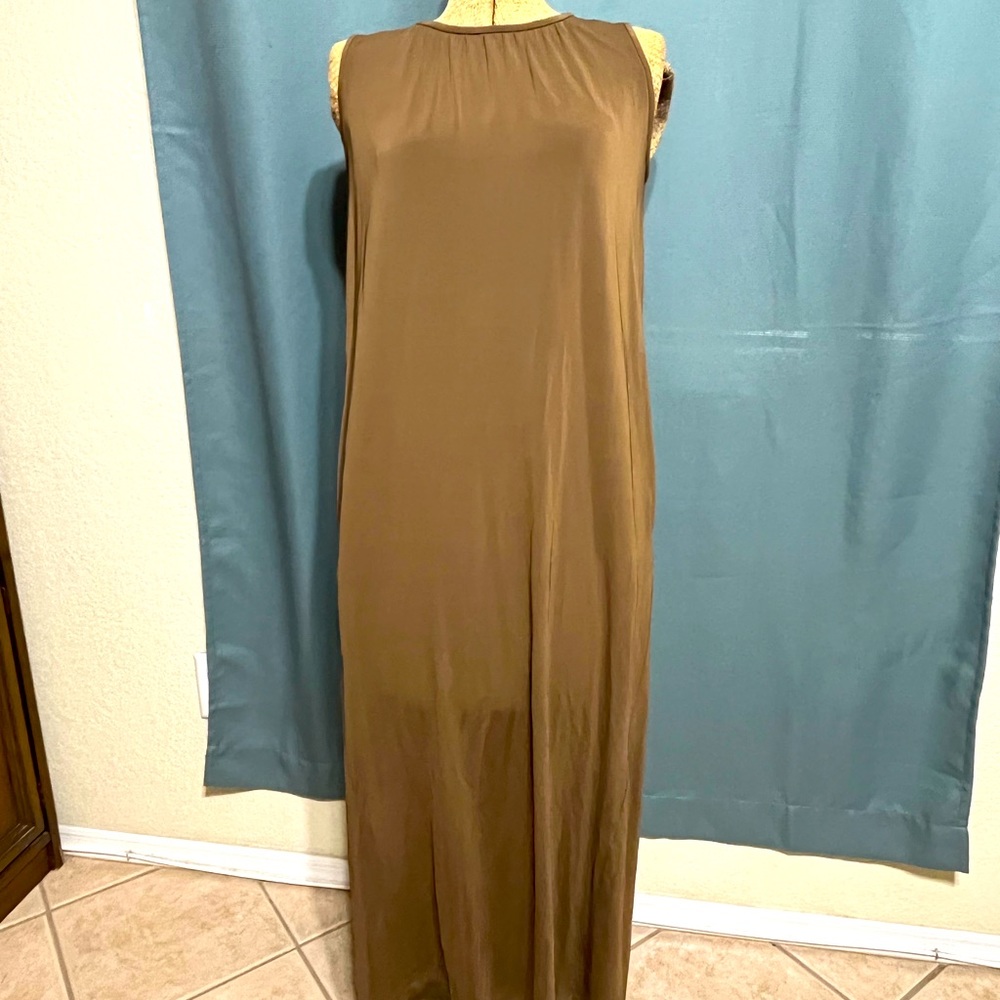 MaxMara Brown Sleeveless Maxi Dress